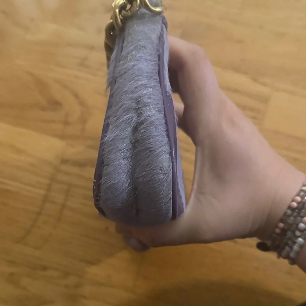 Juicy Couture | RARE vintage y2k purple cowhide hair leather baguette mini bag - Picture 5 of 6